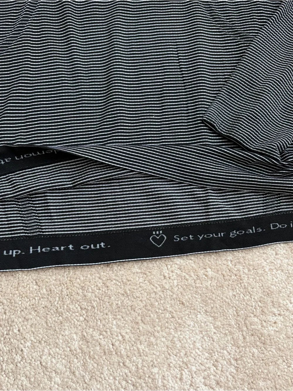 New lululemon athletica Black and Gray Thin-Stripe Long Sleeve Top 8
